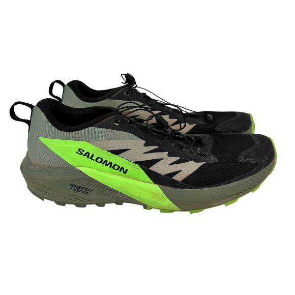 Salomon Sense Ride 5 Sneaker Men\'s Size 9.5 Trail Running Athletic Quick Lace